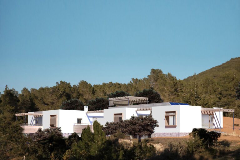 Visualización arquitectónica Ibiza. Render GOSLO studio para Daniel redolat Puget arquitecto