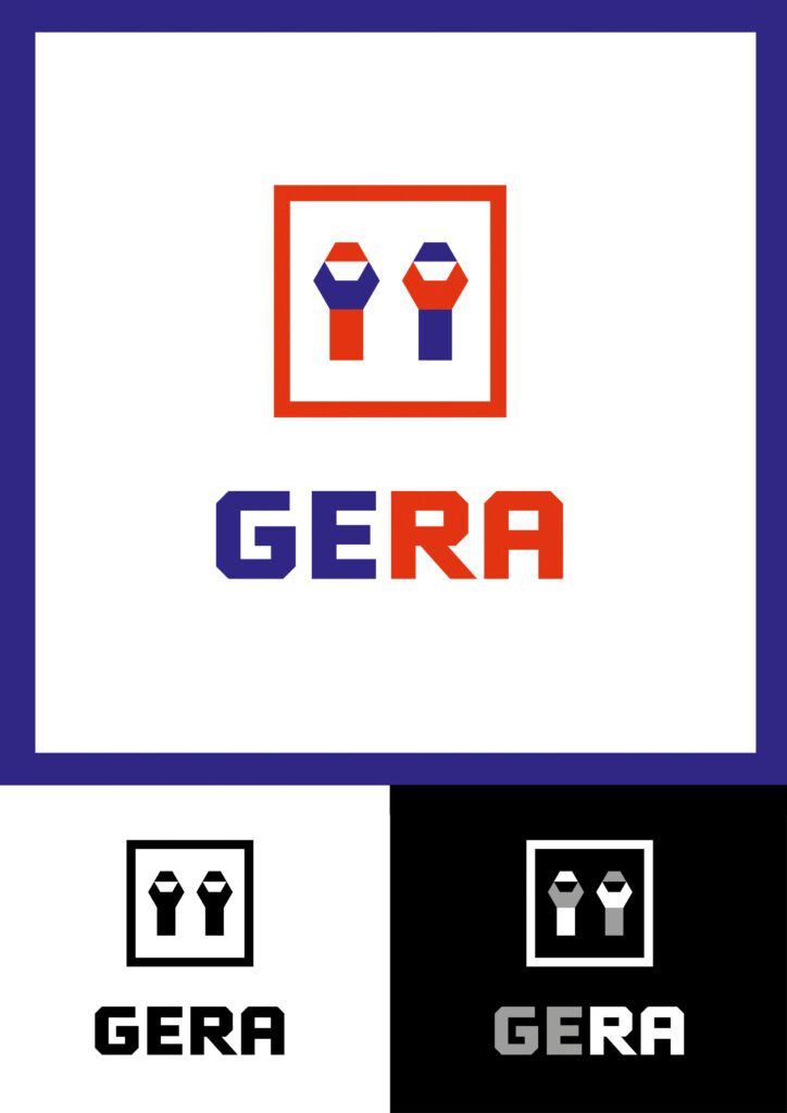 GERA Logotipo ferretería color y banco y negro